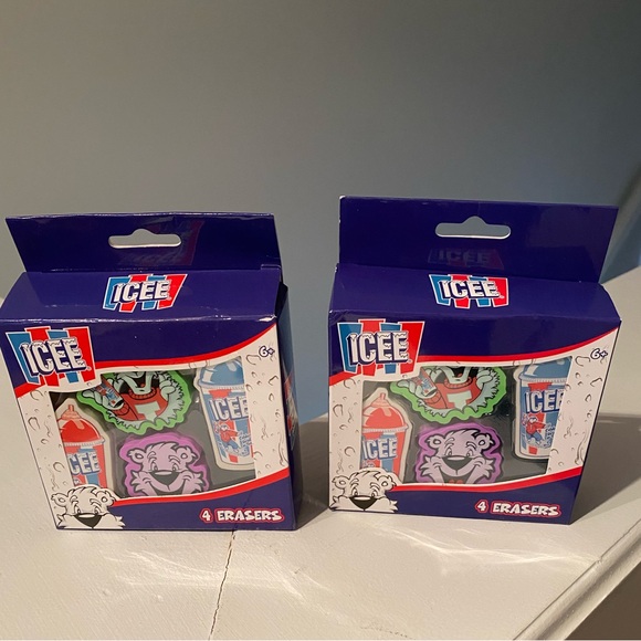 Kids erasers set of 4 packs icee ring pop tootsie roll all new in boxes - Picture 4 of 5